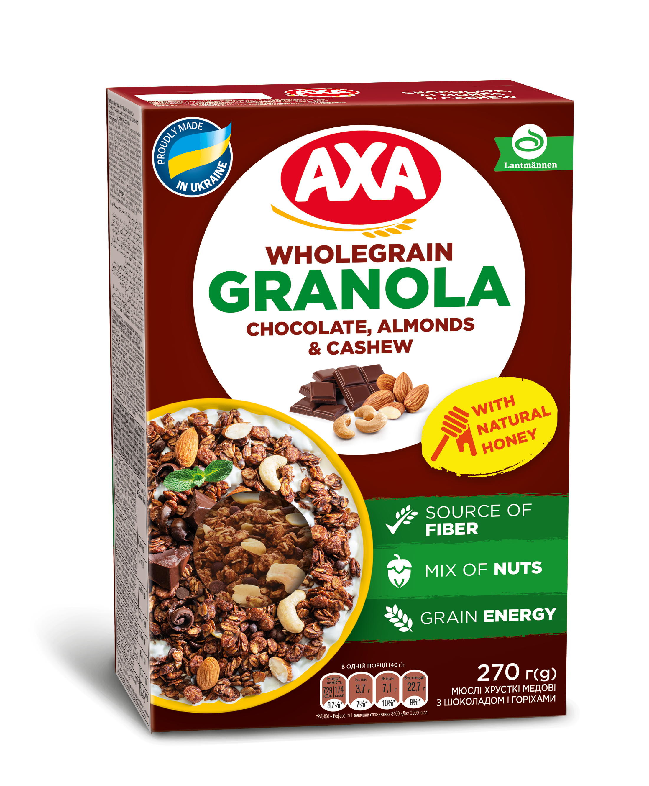 AXA Гранола с шоколадом и орехами